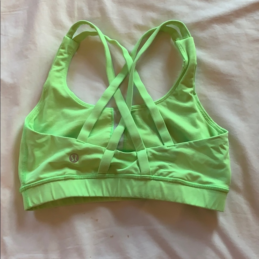 Lime Green Free to Be Lululemon Bra Size 2
